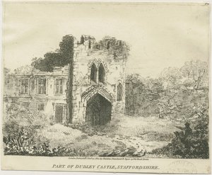 Château de Dudley - La Porte (lithographie)