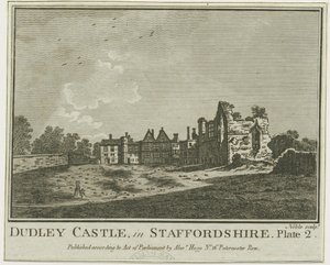 Château de Dudley - Le donjon (gravure sur cuivre)