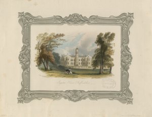 Ingestre Hall (gravure sur acier, colorée à la main) - School English