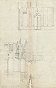 Intérieur de la cathédrale de Lichfield - Extrémité ouest du chœur - School English