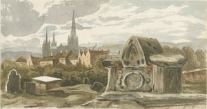 Lichfield - Ancienne tombe dans le cimetière de St. Michael - School English