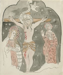 Lichfield - Représentation de la Crucifixion (Greyfriars) : aquarelle, nd [?fin XVIIIe siècle] - School English