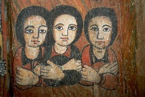 Détail de peinture murale - School Ethiopian