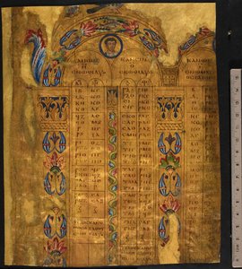 Tables canoniques, 6e-7e siècle, Add MS 5111, f.11r - School European