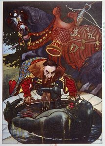 Chevalier rencontrant un Monstre émergeant d