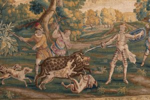 Scène de chasse, origine Oudenaarde (tapisserie)