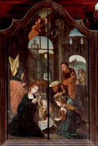 Triptyque de la Nativité, panneau central (détail) - School Flemish