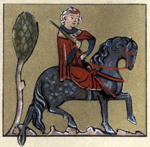 Un troubadour du Moyen Âge, illustration de 