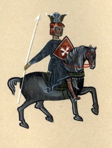 Un troubadour du Moyen Âge, illustration de 
