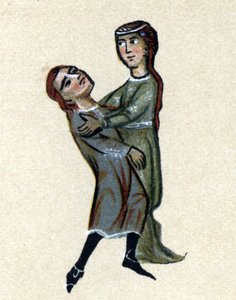 Un troubadour du Moyen Âge, illustration de 
