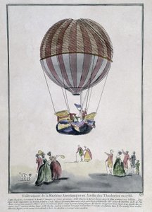 Enlèvement de la machine aérostatique au Jardin des Tuileries en 1783 - School French