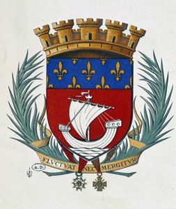 Blason de Paris "Fluctuat Nec Mergitur" - School French