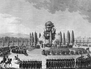 Révolution française : Fête républicaine des victoires au Champ de Mars à Paris le 10 prairial An IV (29 mai) - School French