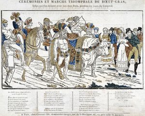 Cérémonie du bœuf gras pendant le carnaval à Paris - School French