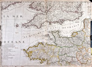 Carte de la région de Basse-Normandie en France - School French