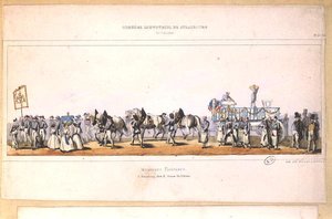 Procession des Meuniers-Fariniers à Strasbourg, 25 juin 1840 - School French