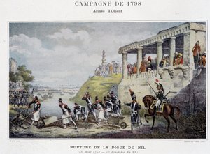 Rupture du barrage du Nil - dans « Victoires et Conquêtes des Armées Françaises », Paris, n.d. - School French