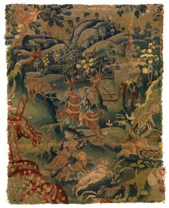 Tapisserie représentant des animaux dans la forêt ou la campagne - School French