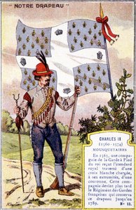 La bannière des Mousquetaires de Charles IX - School French