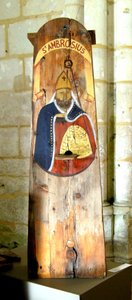 Ruche avec une image de Saint Ambroise