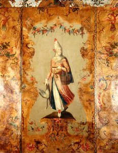 Papier peint représentant une femme en costume traditionnel