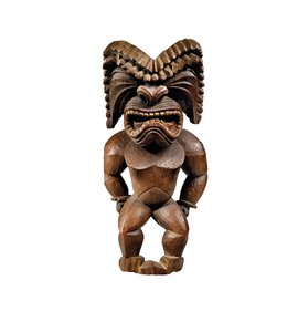 Figure hawaïenne, style kona, représentant le dieu de la guerre, ku ka ’ili moku, vers 1780-1820 - School Hawaiian
