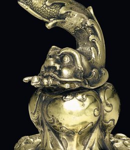 Coupe nautile montée, Nagyszeben, milieu du XVIIe siècle (détail) - School Hungarian