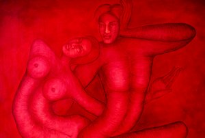 Peinture acrylique sur toile Fusion - School Indian