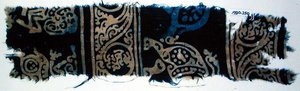 Fragment de textile imprimé en bloc, indien