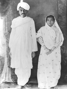 Kasturba et Mahatma Gandhi - School Indian