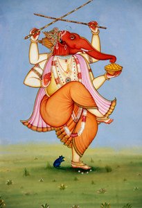 Miniature de Ganesh sur papier - School Indian
