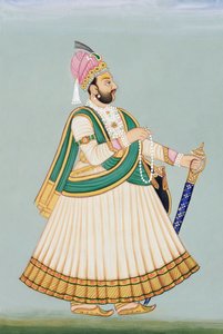 Peinture Miniature de Maharaja Sawai Jagat Singh, Jaipur