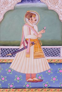 Peinture miniature de Mirza Raja Jai Singh, Jaipur
