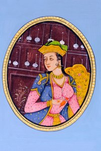 Peinture miniature de la reine Mumtaj Mahal Inde Asie - School Indian