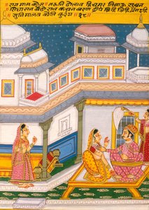 Miniature sur papier, Rag Mal Kosh, école de Nathdwara - School Indian