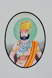 Peinture miniature de Maharaja Jaswant Singh Jodhpur - School Indian