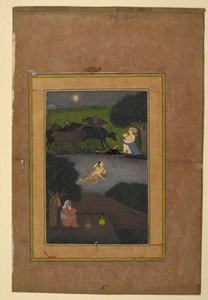 Peinture miniature de Suhni et Mehar - School Indian