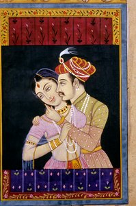 Peinture Miniature Moghole, Scène d