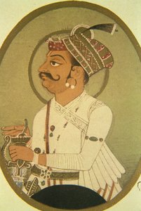 Peinture de Rao Bikhaji Ruler, Bikaner, Rajasthan, Inde - School Indian