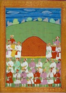 Palanquin des concubines du Sultan, cour du Shah Alem. Miniatures indiennes et persanes dans « Histoire de l