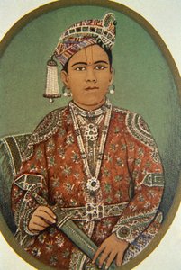 Portrait du Maharaja Ganga Singh, Bikaner, Rajasthan, Inde - School Indian