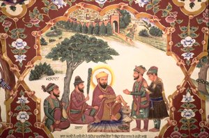 Peinture religieuse au Gurudwara Baba Atalti