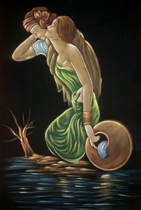 Peinture de Sohni Mahiwal sur velours