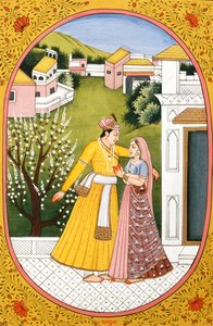 Image de calendrier annuel et peinture pour le mois hindou Fagun, Inde