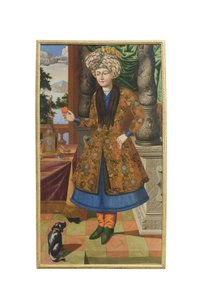 Un homme en costume persan, artiste inconnu, période safavide - School Iranian