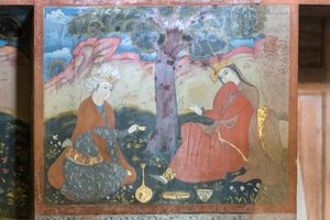 Fresque au palais Chehel Sotoun, Esfahan, Iran - School Iranian