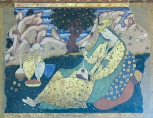 Fresque au palais de Chehel Sotoun, Ispahan, Iran