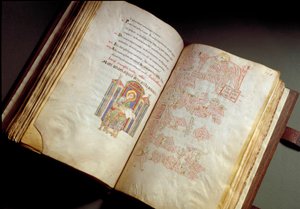 Évangéliaire. Codex du monastère de Farfa. (Ms. E 16 folii 149v. 150r.) Rome, Biblioteca Vallicelliana