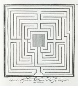 Labyrinthe du jardin de la Villa Papafava, Padoue, de "Villas, jardins et paysages à Venise" par A. Volkamer