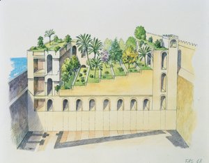 Palais de Nabuchodonosor, Babylone, avec jardins suspendus